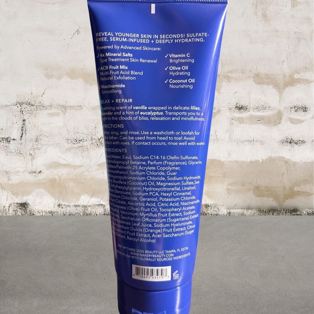 Nakery SkinRecovery Relax + Repair Magnesium Face, Body, & Hair Wash NEW - Picture 3 of 3